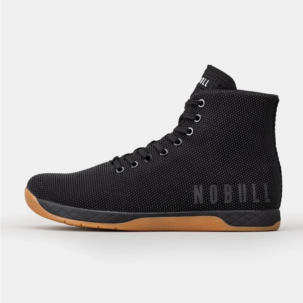 NOBULL Black and Gum SuperFabric Hightop Trainers